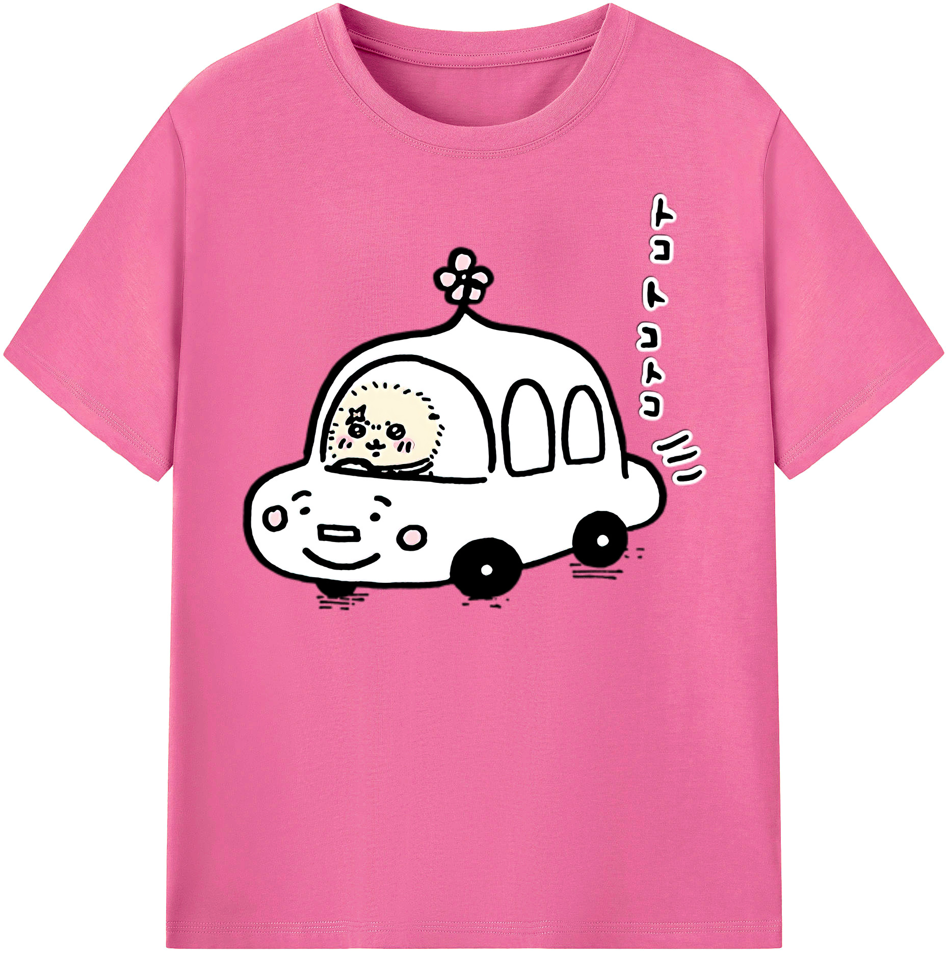 （画像用） ちいかわ ラッコ Chii-kawa Sea otter レディースカジュアルプリントTシャツ（綿100％）
